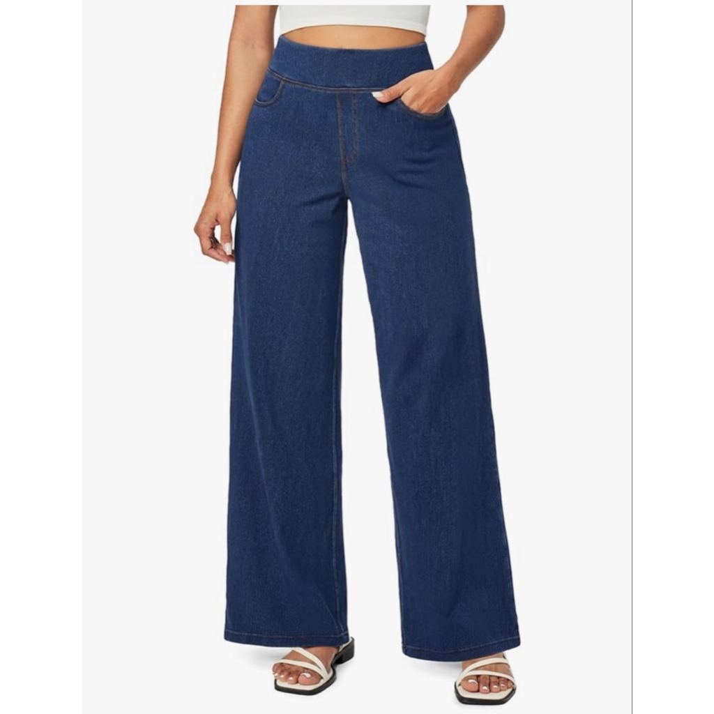 New Y2k Bell Bottom Jeans Stretchy Flare Pull On Jeans 24/28”